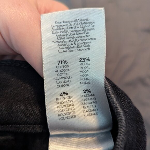 Mother The Right-Away Rider Black Denim Jeans Size 24 - Picture 13 of 13